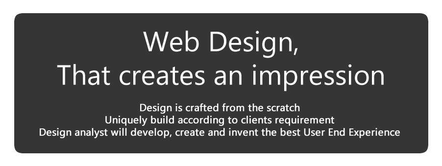 Web Design, That creates an impression